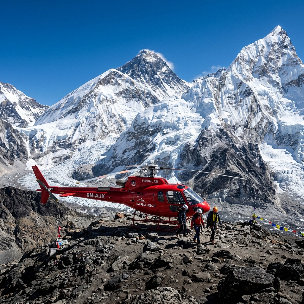 Kala Patthar landing — Everest helicopter tour viewpoint at 5,450m