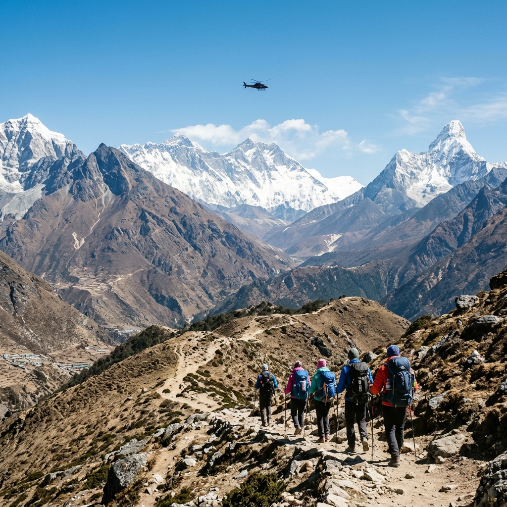 Helicopter vs Trekking to Everest Base Camp: Complete Comparison